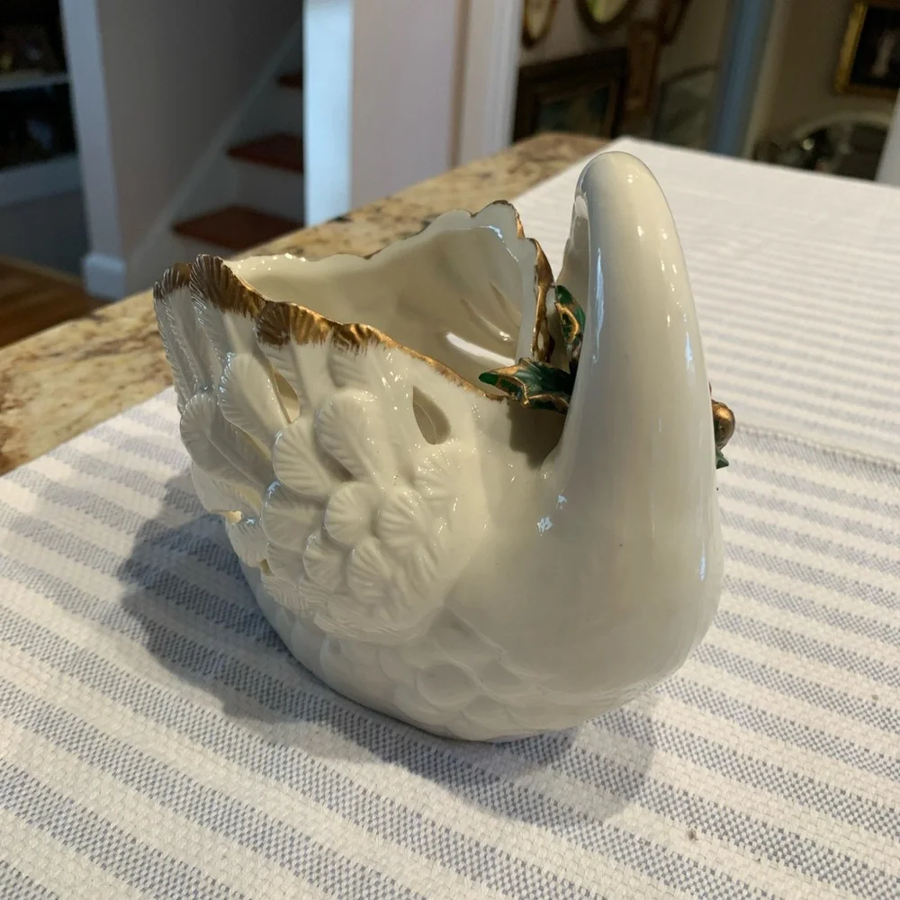Vintage Christmas Swan decor